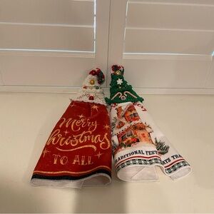 Festive Christmas Hanging Kitchen Towels